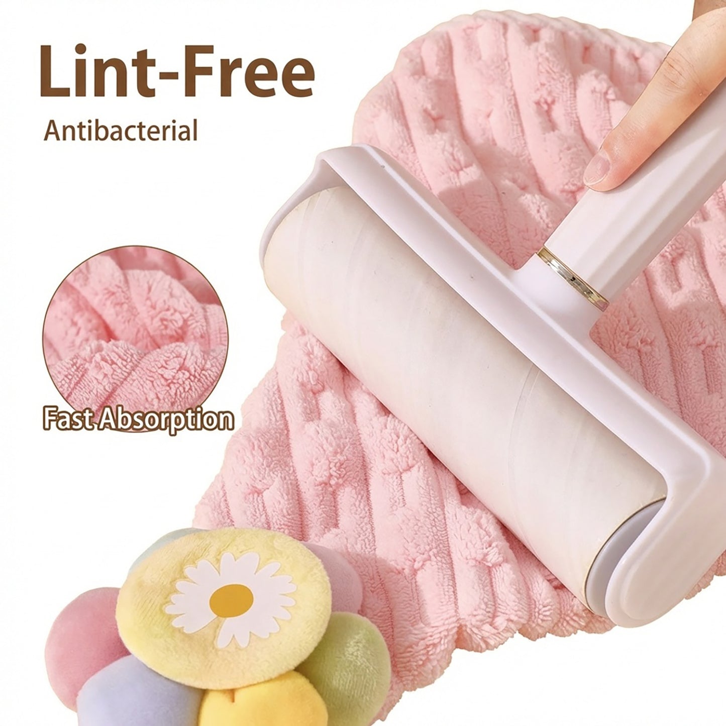 3 Pack Coral Fleece Hanging Hand Towels Absorbent Kitchen Bathroom Quick Dry Cleaning Towels