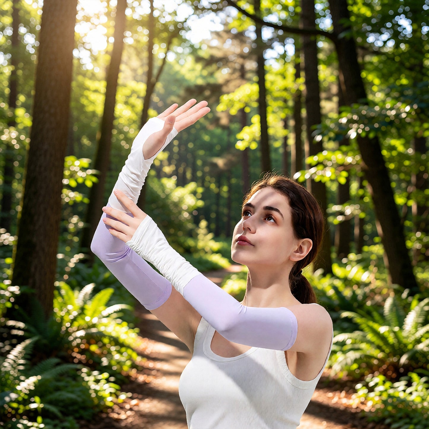 UV Protection Arm Sleeves Breathable Cooling Stretch Sun Sleeves for Outdoor Activities