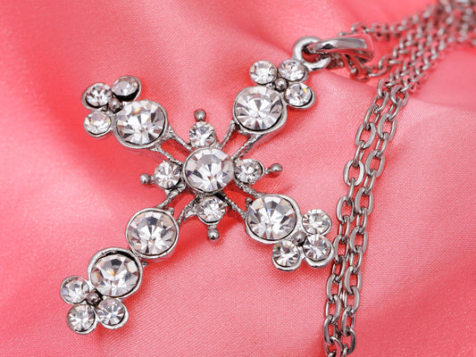 Deate Flourish Holy Cross Pendant Necklace