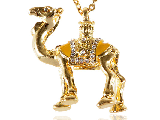 Painted Hot Hump Camel Pendant Necklace