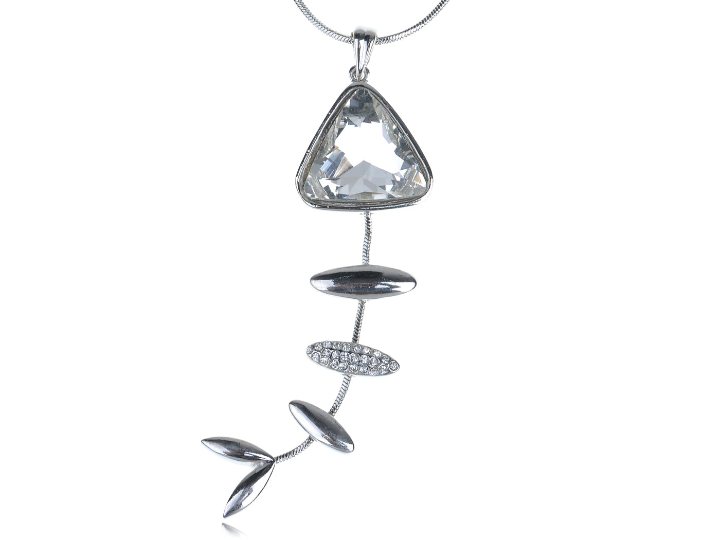 Fish Bone Skeleton Pendant Necklace