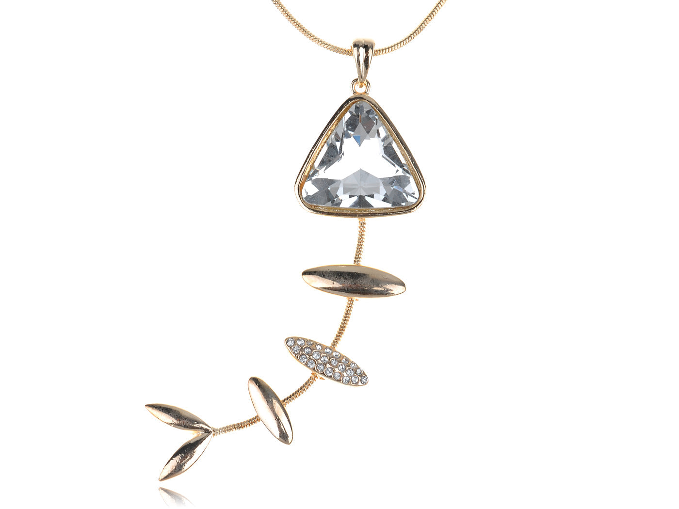 Fish Bone Skeleton Pendant Necklace