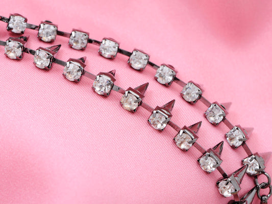 Punk Goth Emo Rock Spike Dog Collar Choker Chain Necklace