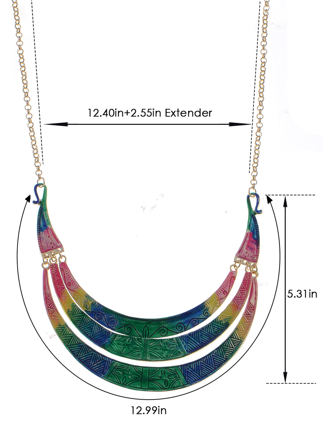 Matte Filigree Floral Cut Out Statement Bib Collar Necklace