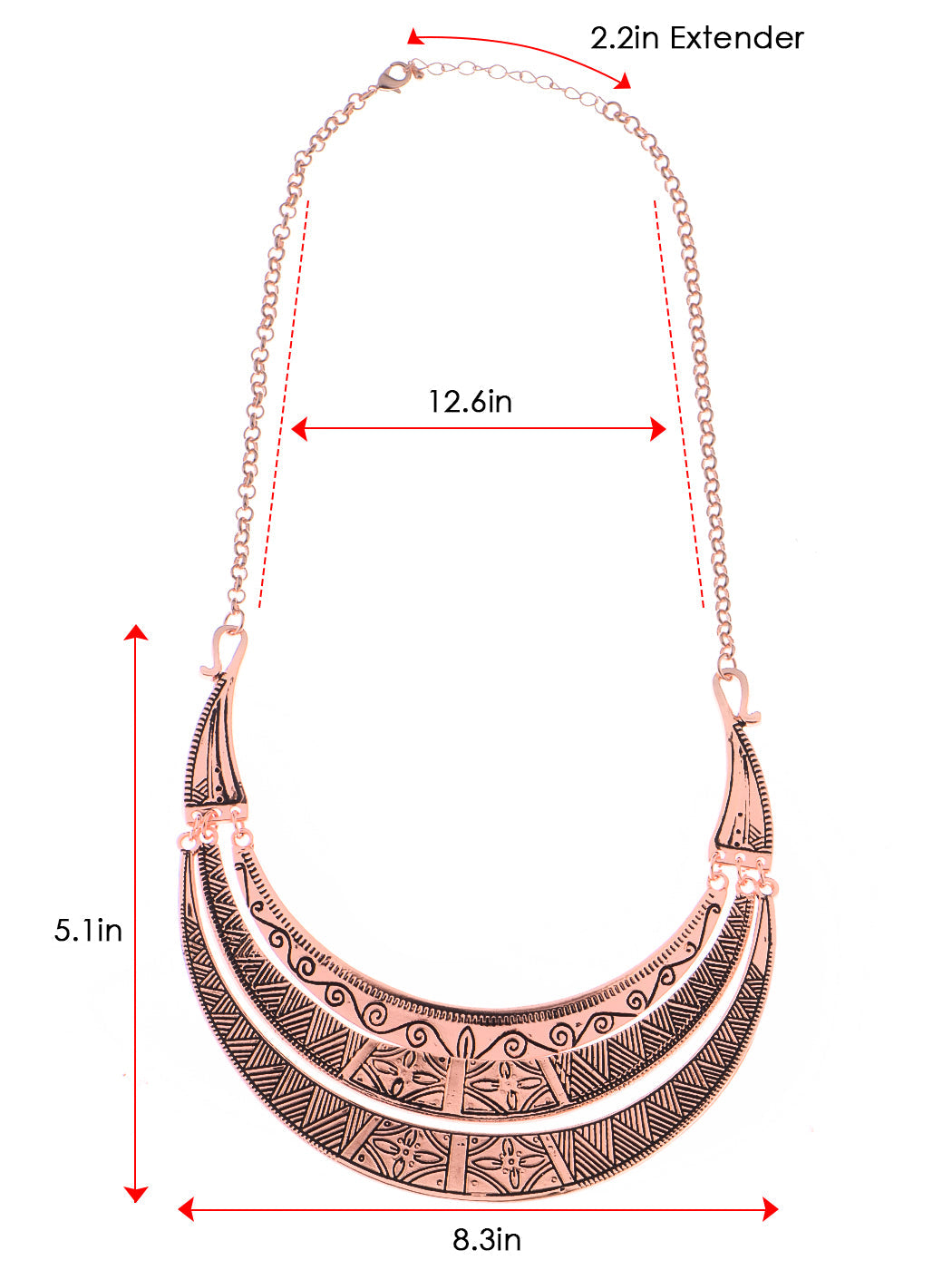 Matte Filigree Floral Cut Out Statement Bib Collar Necklace
