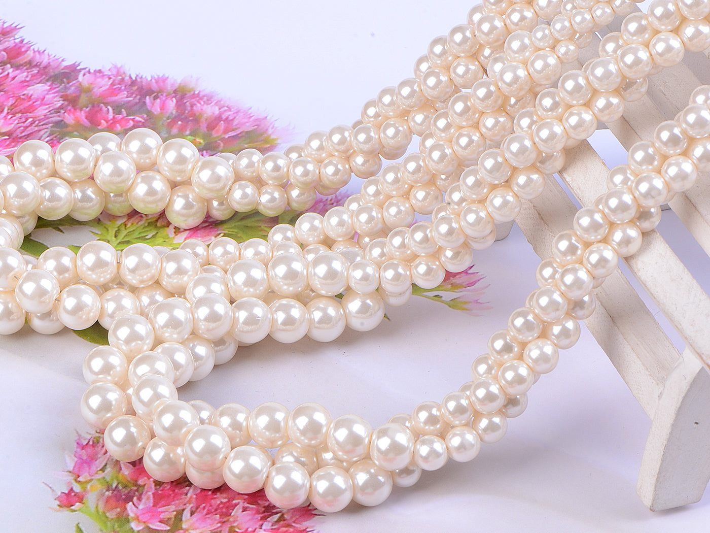 Pearl Multi Strand Twisted Wedding Party Necklace