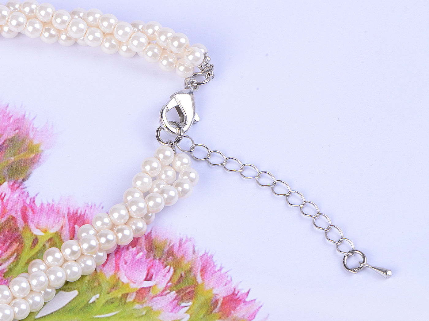 Pearl Multi Strand Twisted Wedding Party Necklace