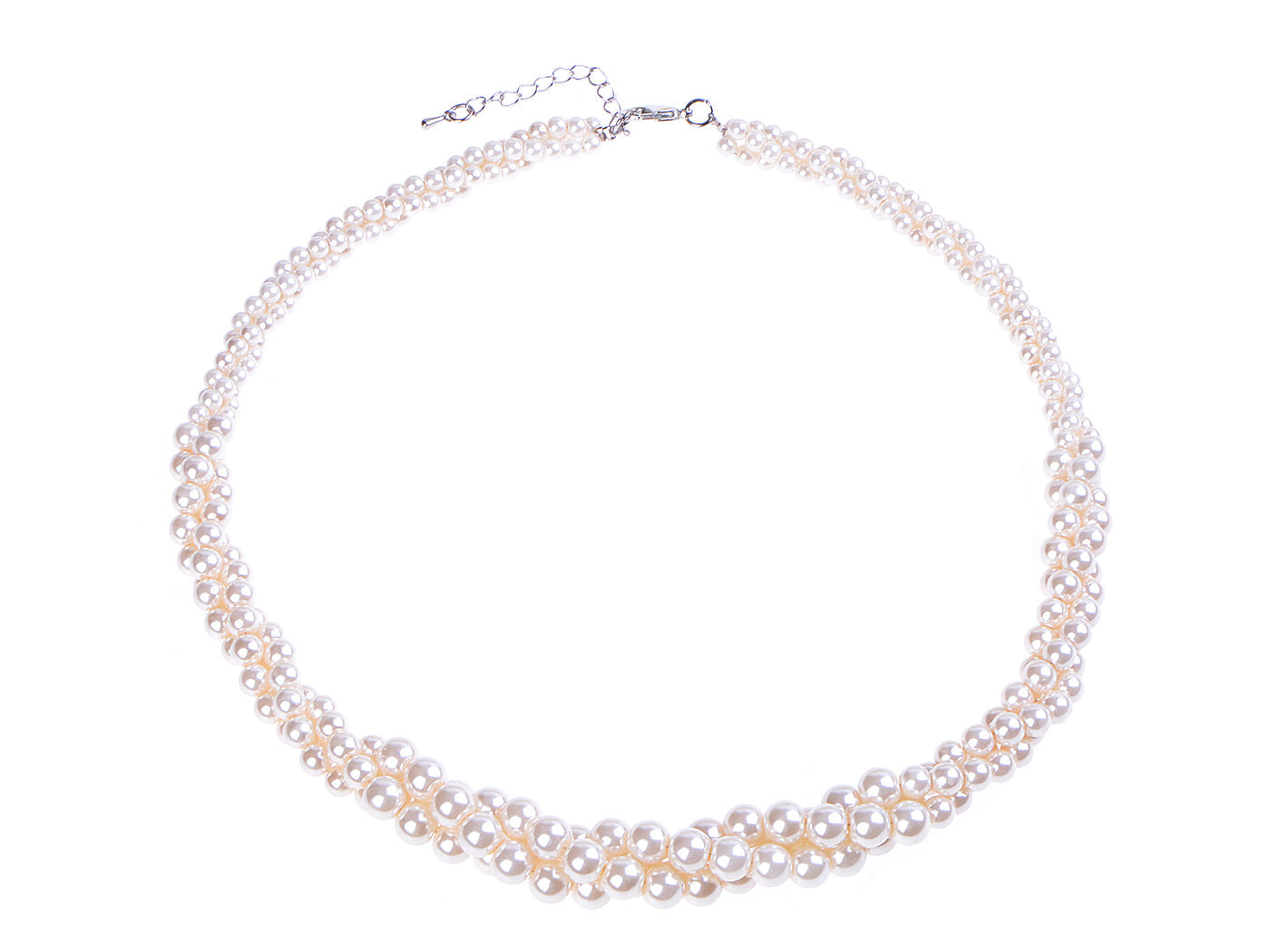Pearl Multi Strand Twisted Wedding Party Necklace