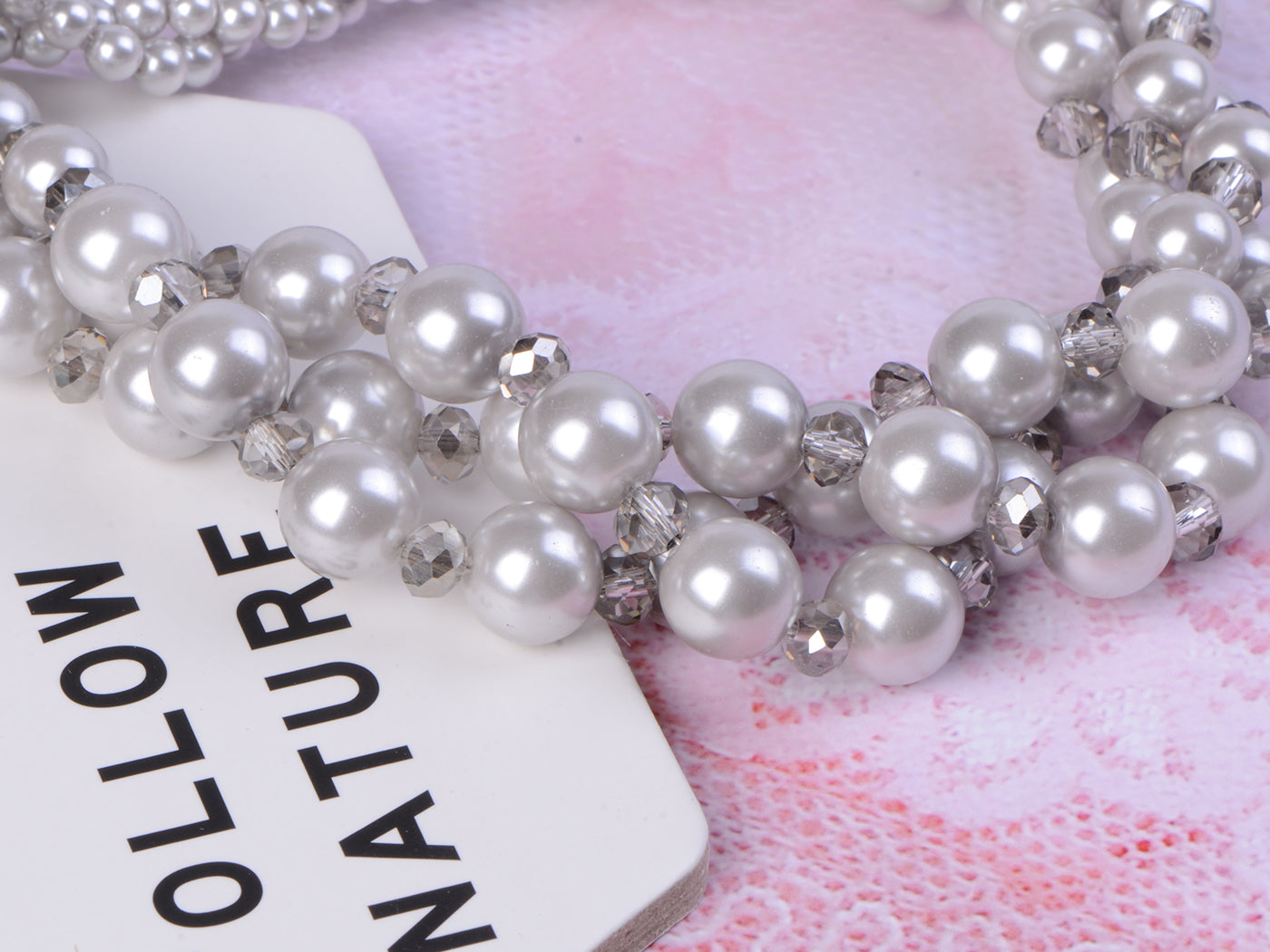 Pearl Multi Strand Twisted Wedding Party Necklace