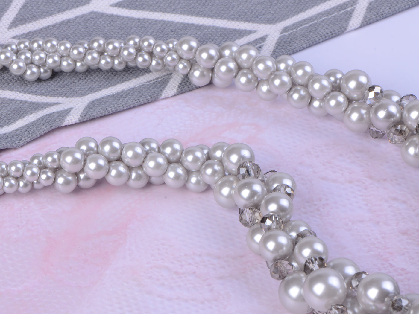 Pearl Multi Strand Twisted Wedding Party Necklace