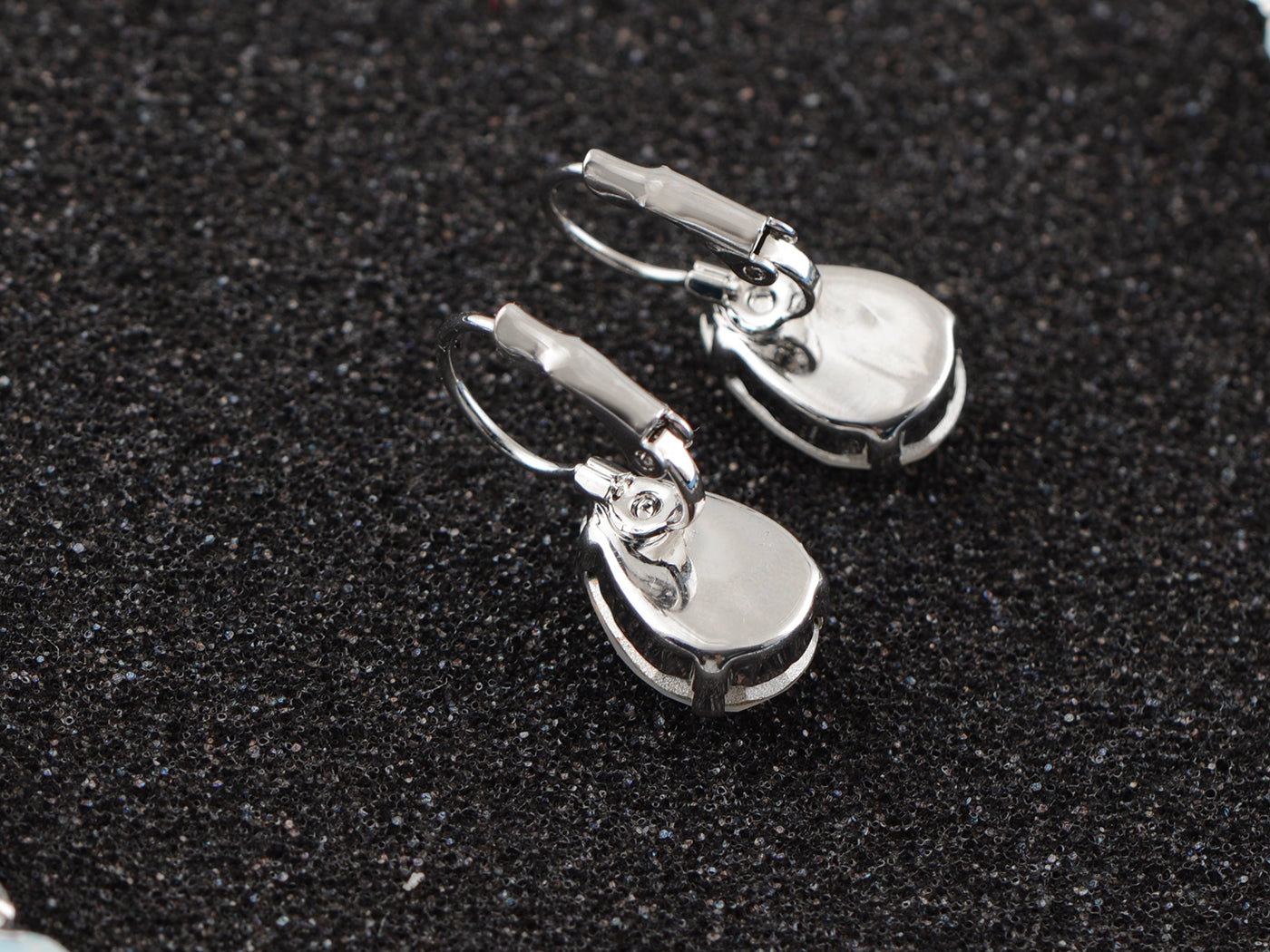 Moons D Teardrop Strand Necklace Drop Earrings Set