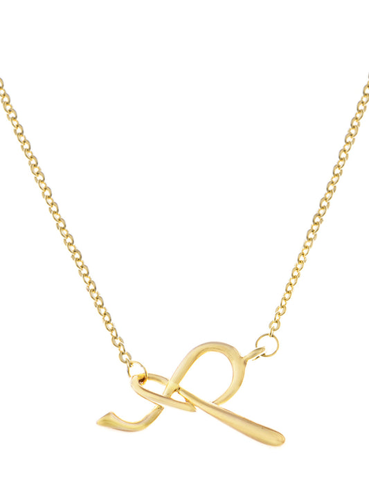 14K Gold Plated Elegant Bow Necklace