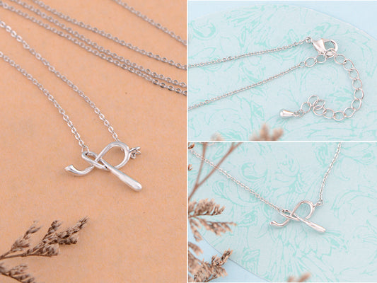 14K Gold Plated Elegant Bow Necklace