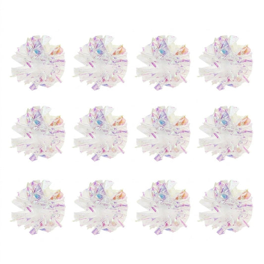 Cat Crinkle Ball Toy Pack of 12 Lightweight Interactive Sound Teaser for Indoor Play