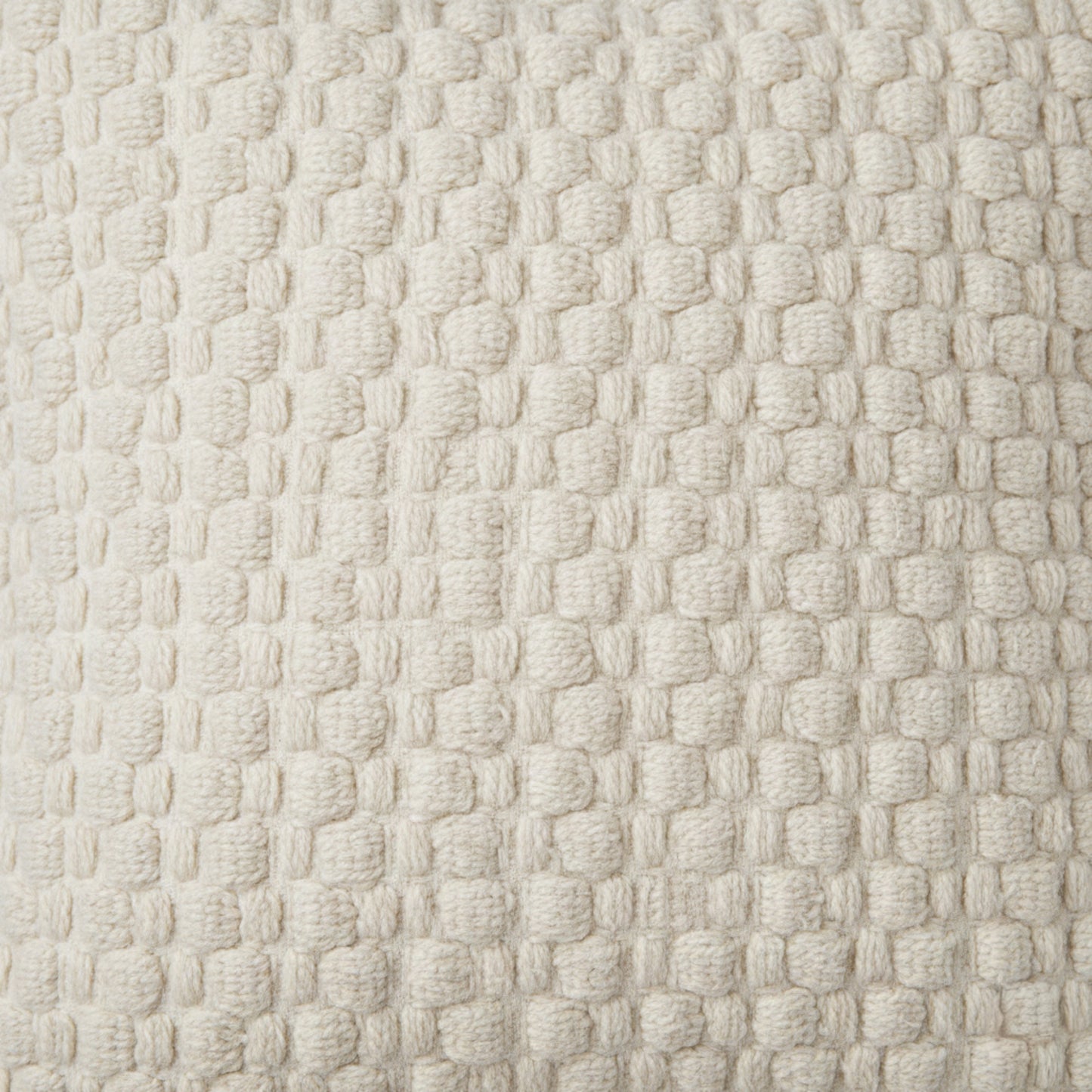 Textured Knit Decorative Throw Pillow with Raised Waffle Pattern Square Accent Cushion 17.7x17.7in