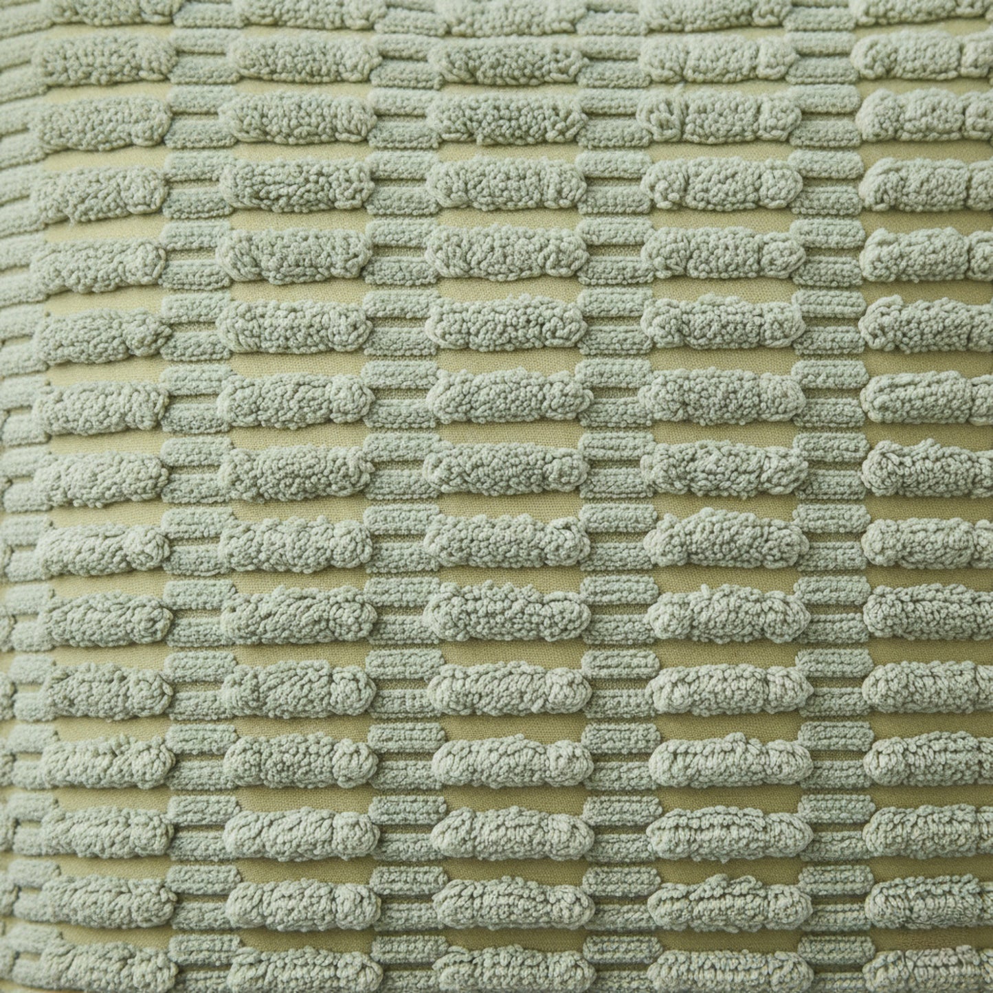 Textured Woven Decorative Throw Pillow with Raised Grid Pattern Square Accent Cushion 17.7x17.7in