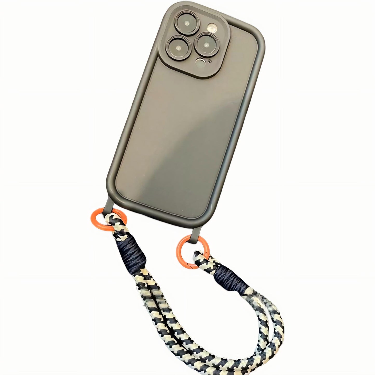 Crossbody Phone Case with Adjustable Strap Shock Resistant Silicone Cover Hands Free Design