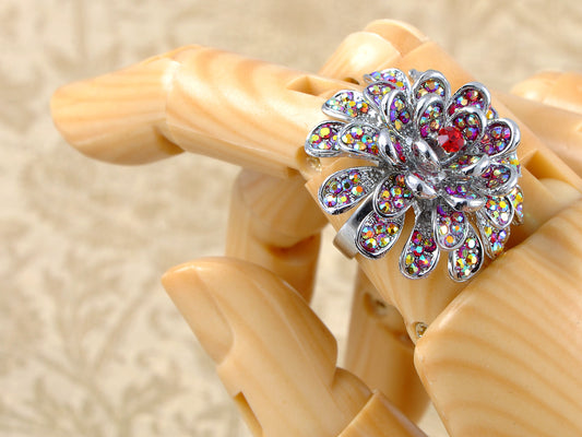 Fire Ruby Red Carnation Flower Ring