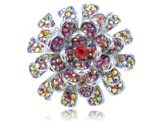 Fire Ruby Red Carnation Flower Ring