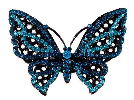 Czech Water Blue Butterfly Ring