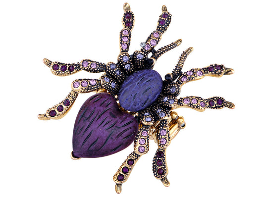 Purple Heart Spider Tarantula Ring