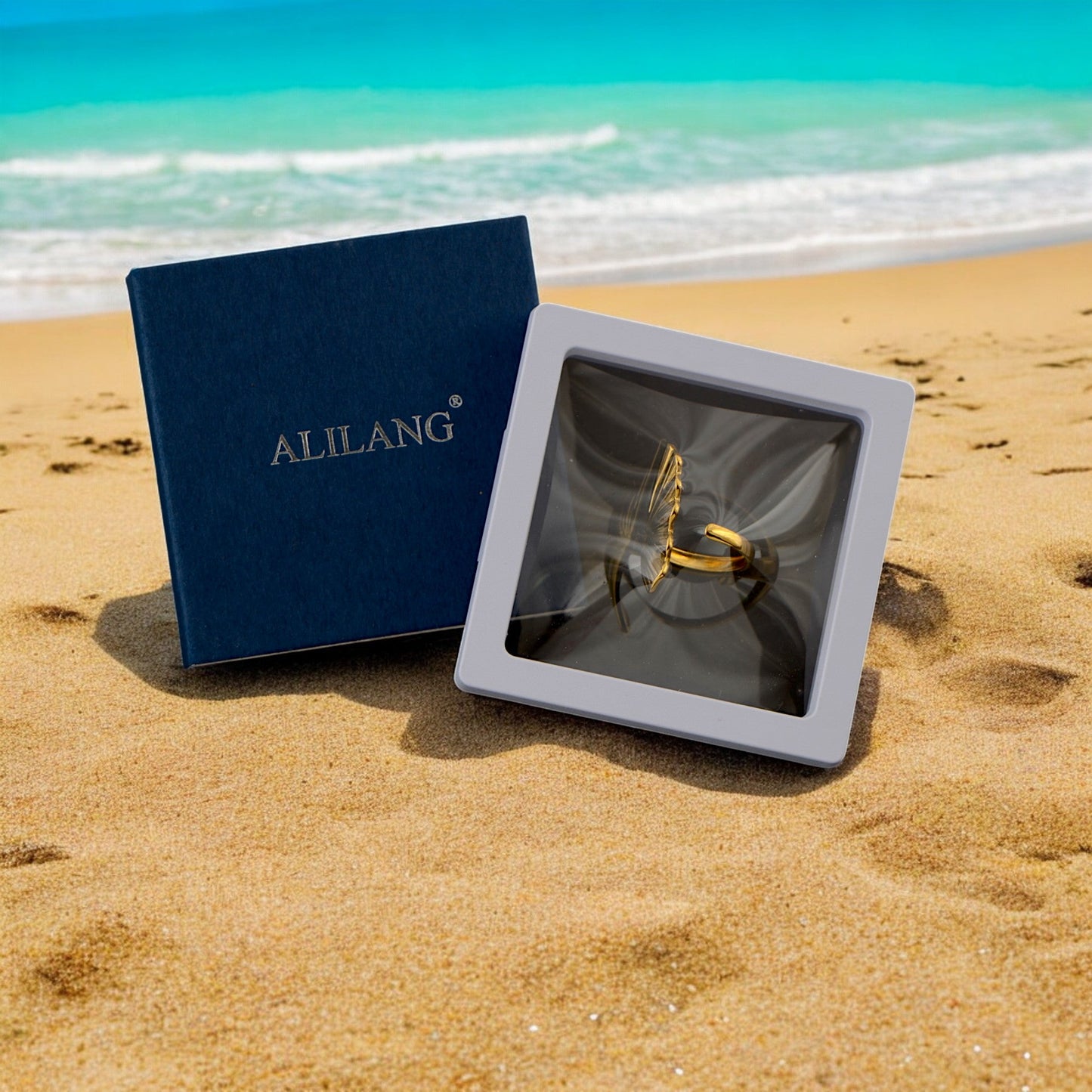 Bohemian Gold Shell Starfish Adjustable Rings for Women ummer Ocean Punk Jewelry