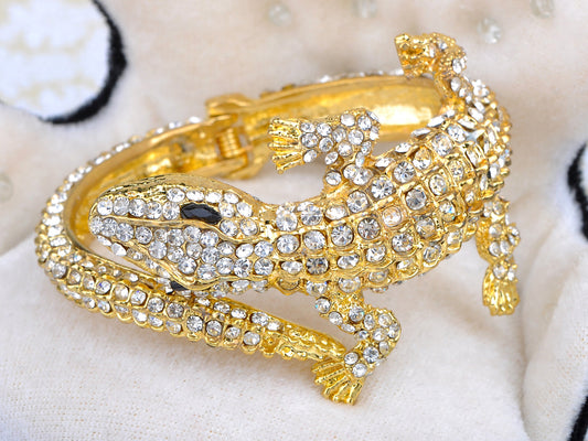 Exotic Alligator Crocodile Bangle Bracelet