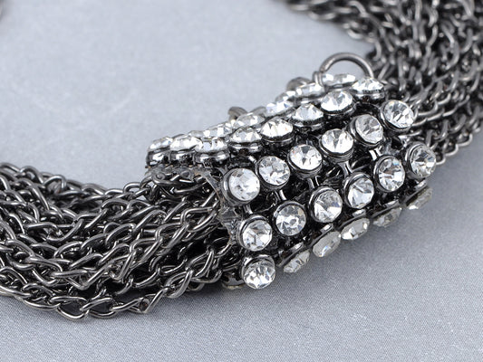 Gun Rocker Multilayer Chain Link Statement Bracelet