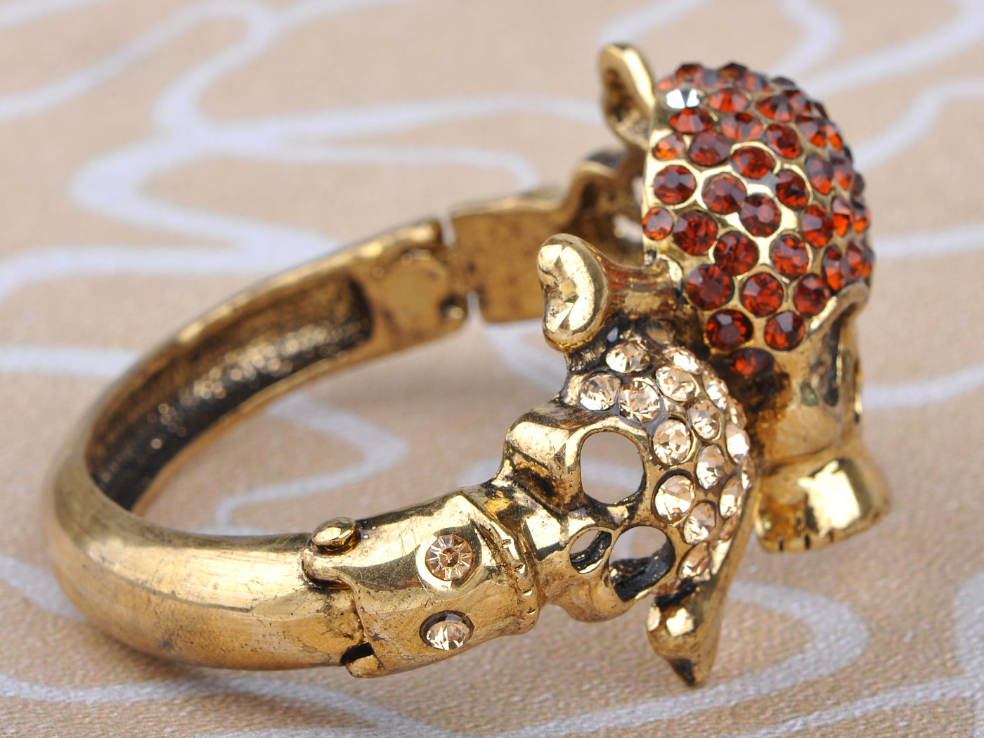 Skull Crossbone Cuff Bangle Bracelet