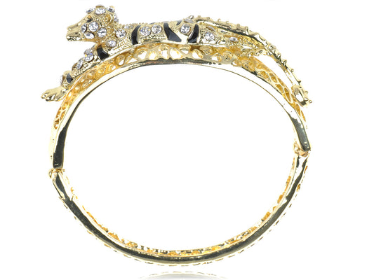 Prowling Fierce Striped Tiger Animal Bracelet Bangle Cuff