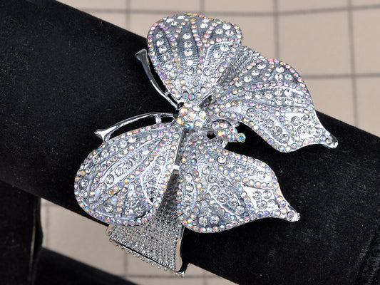 Iridescent Big Butterfly Bangle Bracelet