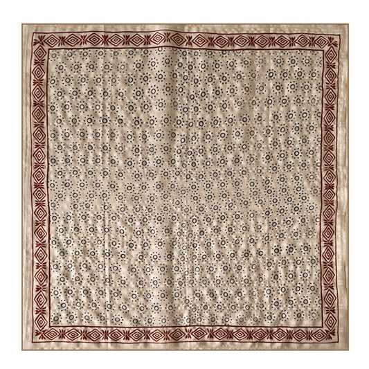 Cotton Square Neck Scarf Printed Four Seasons Versatile Fashion Accessory - 22.8IN¡Á22.8IN