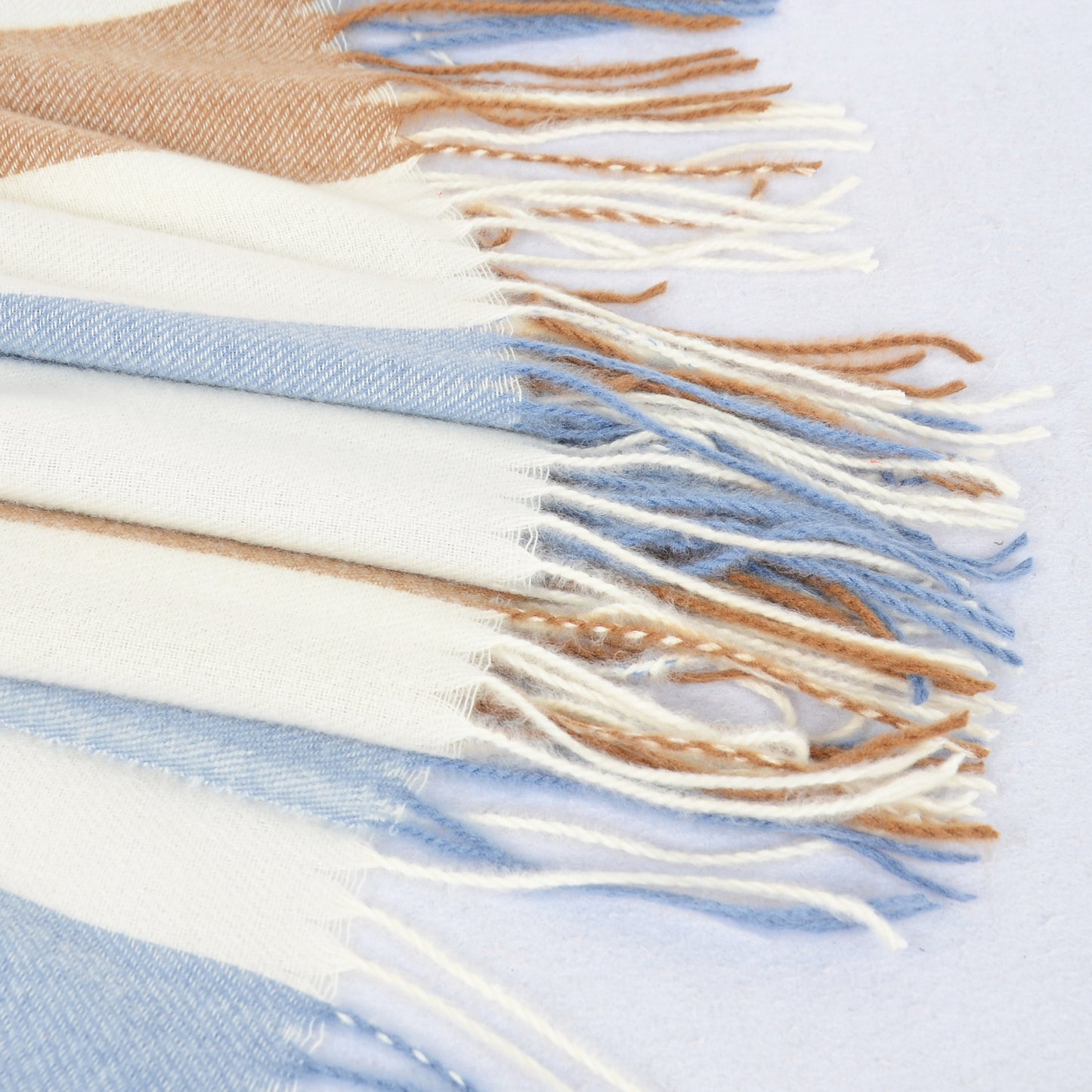 Classic Oversized Plaid Scarf with Tassel Trim Wrap Warm Shawl - 71IN¡Á27IN