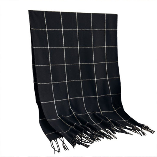 Plaid Winter Scarf Soft Warm Woven Long Shawl with Fringe Edges 78.5¡Á23.5 Inches