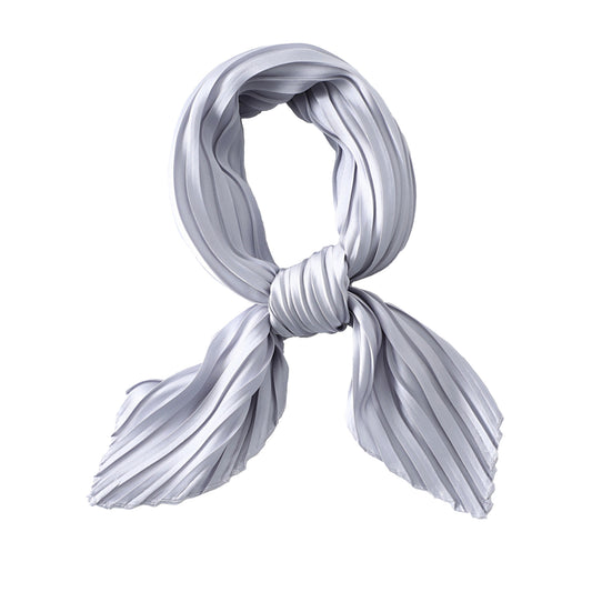 Womens Pleated Satin Scarf Soft Elegant Accessory 26.8¡Á21.6inches