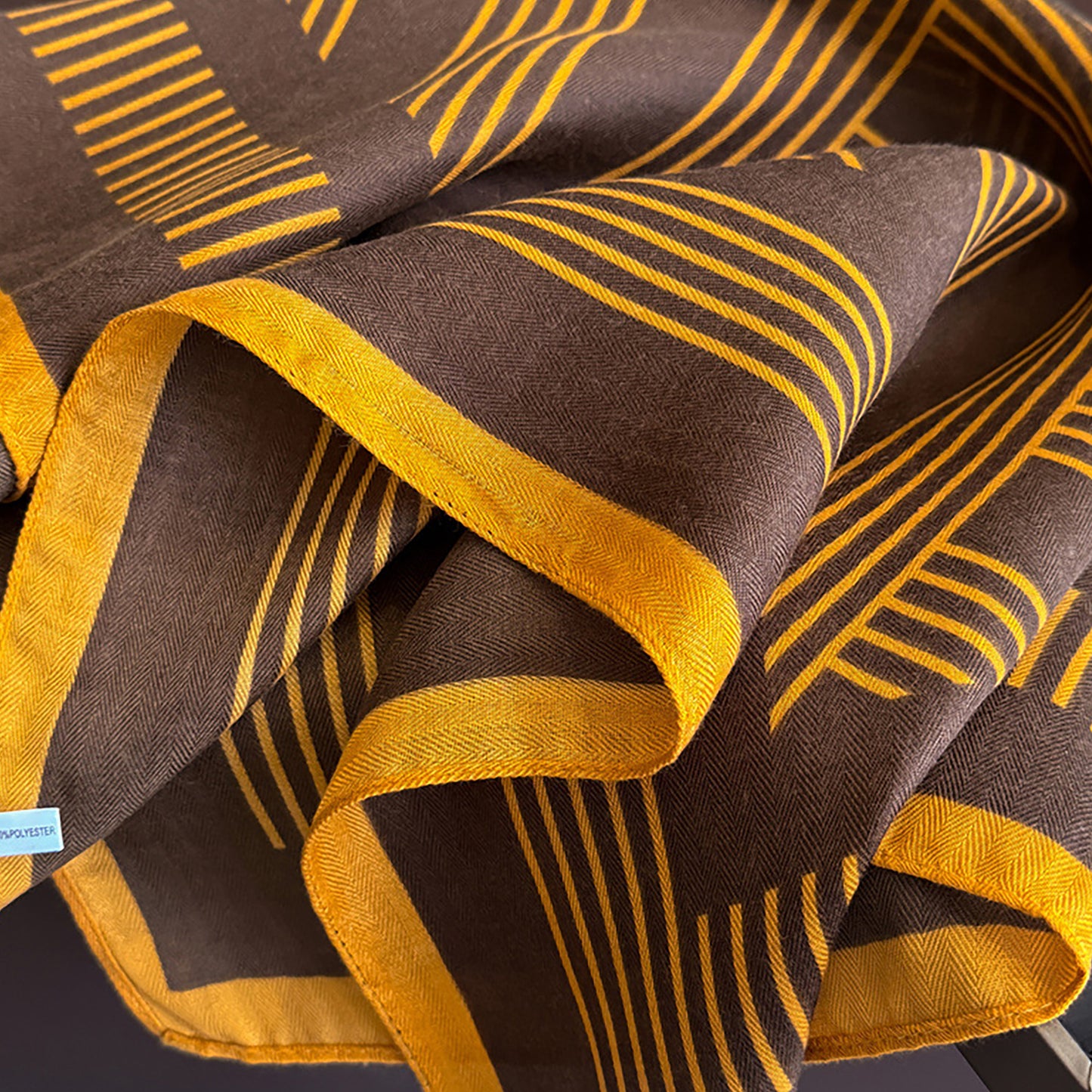 Womens Lightweight Square Scarf with Modern Linear Pattern 26.5¡Á26.5inches