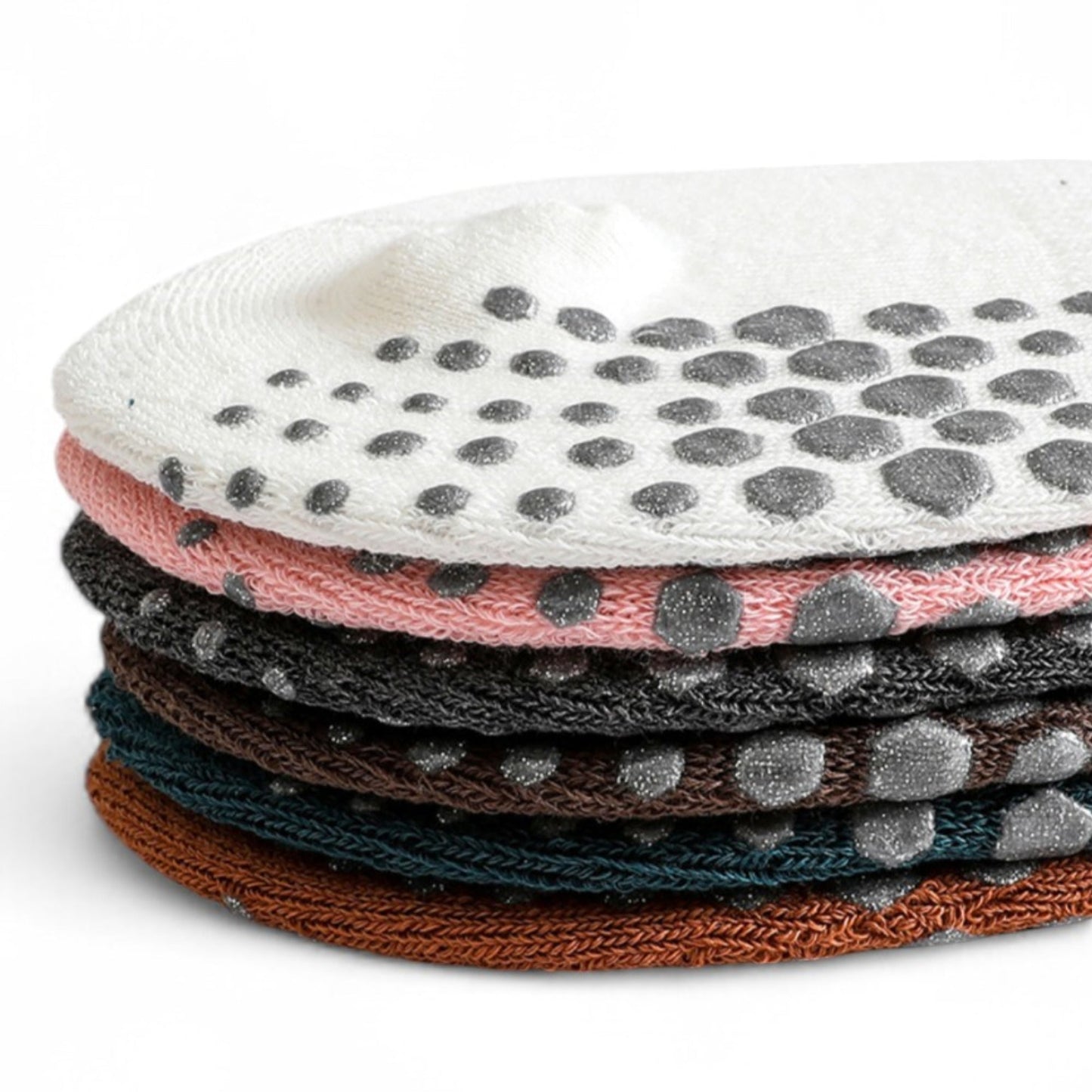 3-Pack Non-Slip Athletic Crew Socks with Striped Detail and Cushioned Support