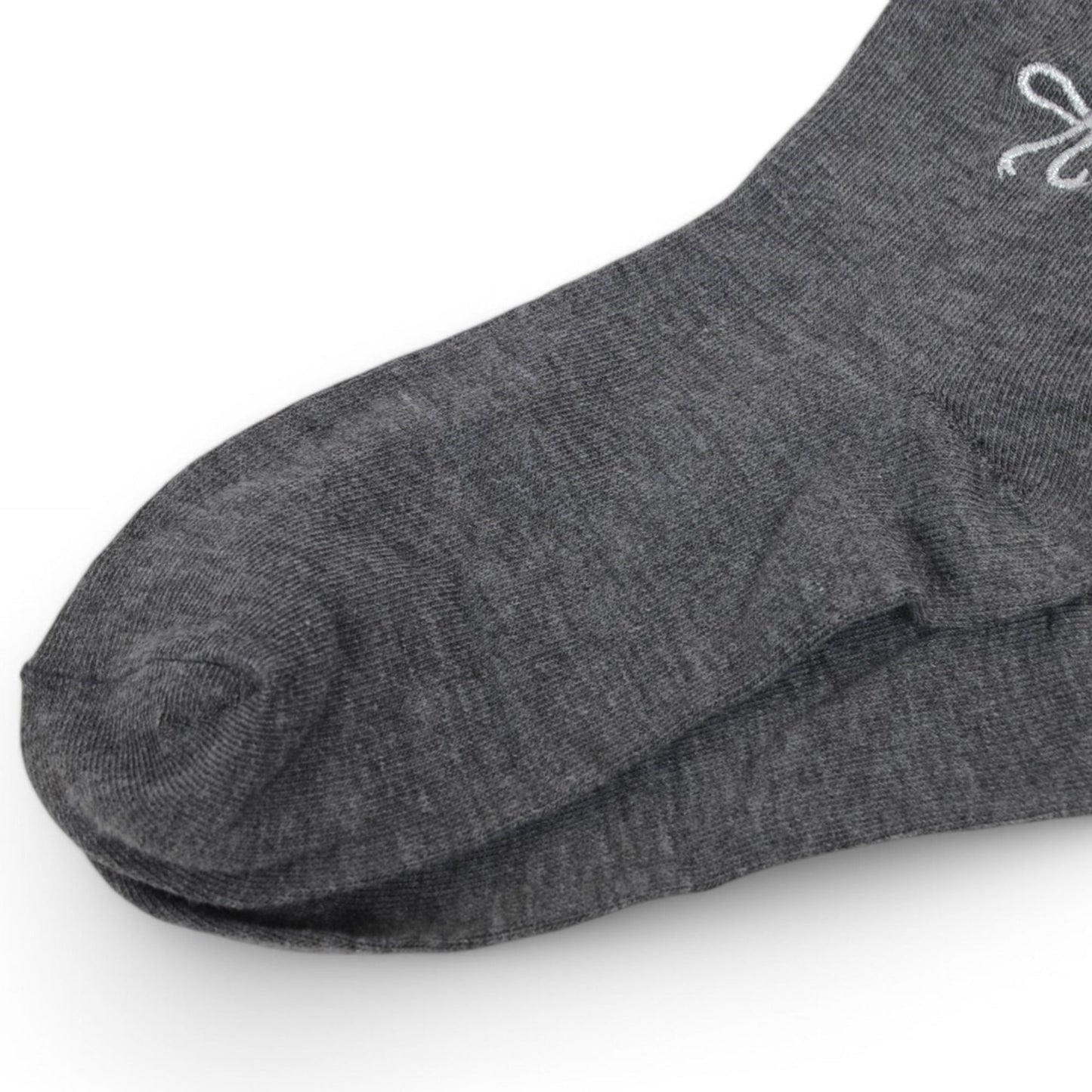 3-Pack Soft Knit Ankle Socks with Scalloped Trim and Embroidered Bow Detail