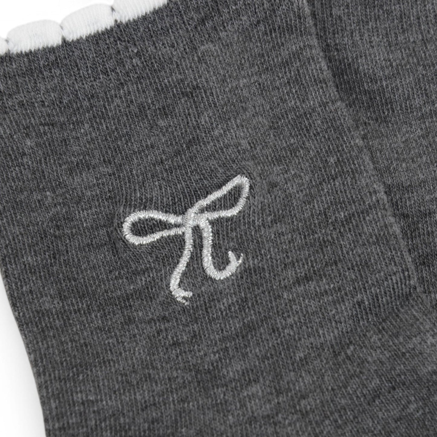 3-Pack Soft Knit Ankle Socks with Scalloped Trim and Embroidered Bow Detail