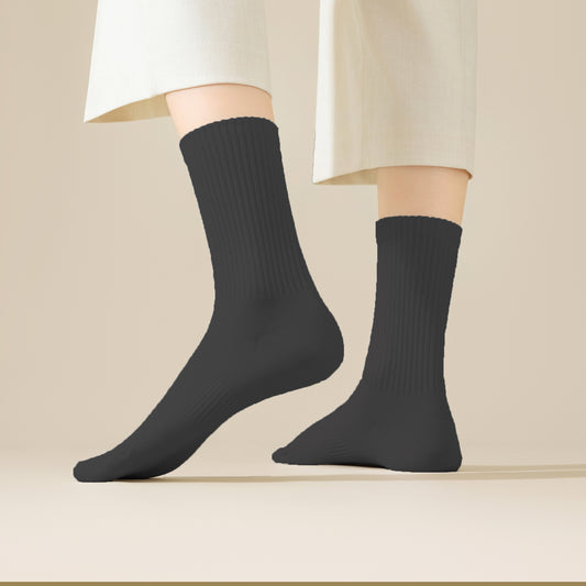 Women's Four seasons Dopamine Style Socks Solid Color for Stability and Comfort 2Pairs- One Size Fits Most,