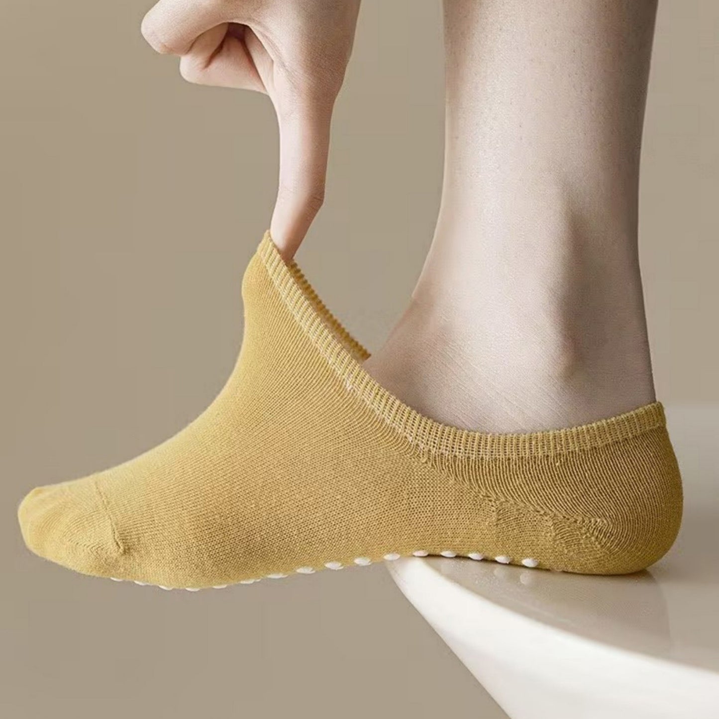 3-Pack Ballet Cut Grip Socks with Non-Slip Flower Sole Design for Pilates and Indoor Movement