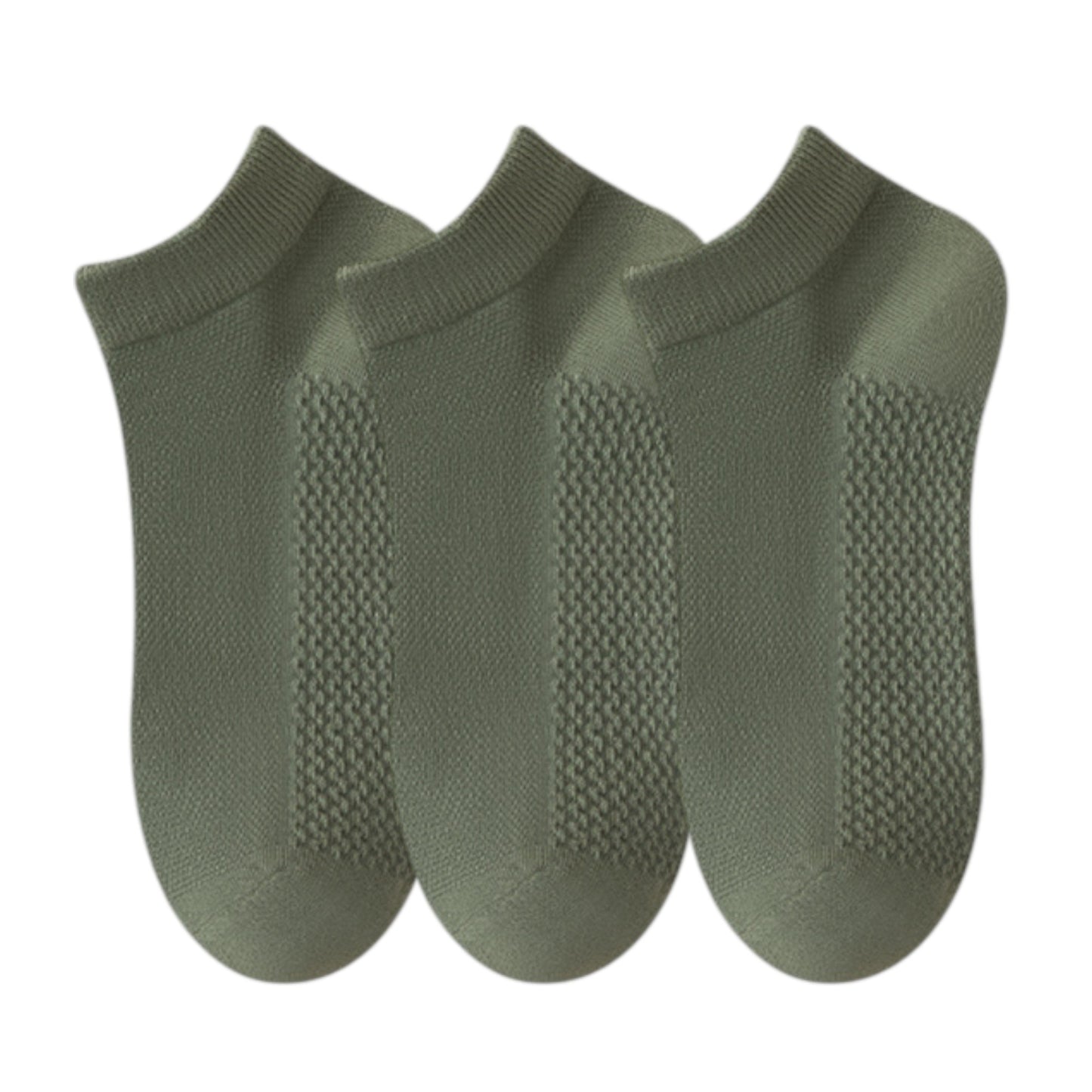 3-Pack Men¡¯s Low Cut Cotton Ankle Socks with Breathable Mesh Knit and Odor-Resistant Antibacterial Design