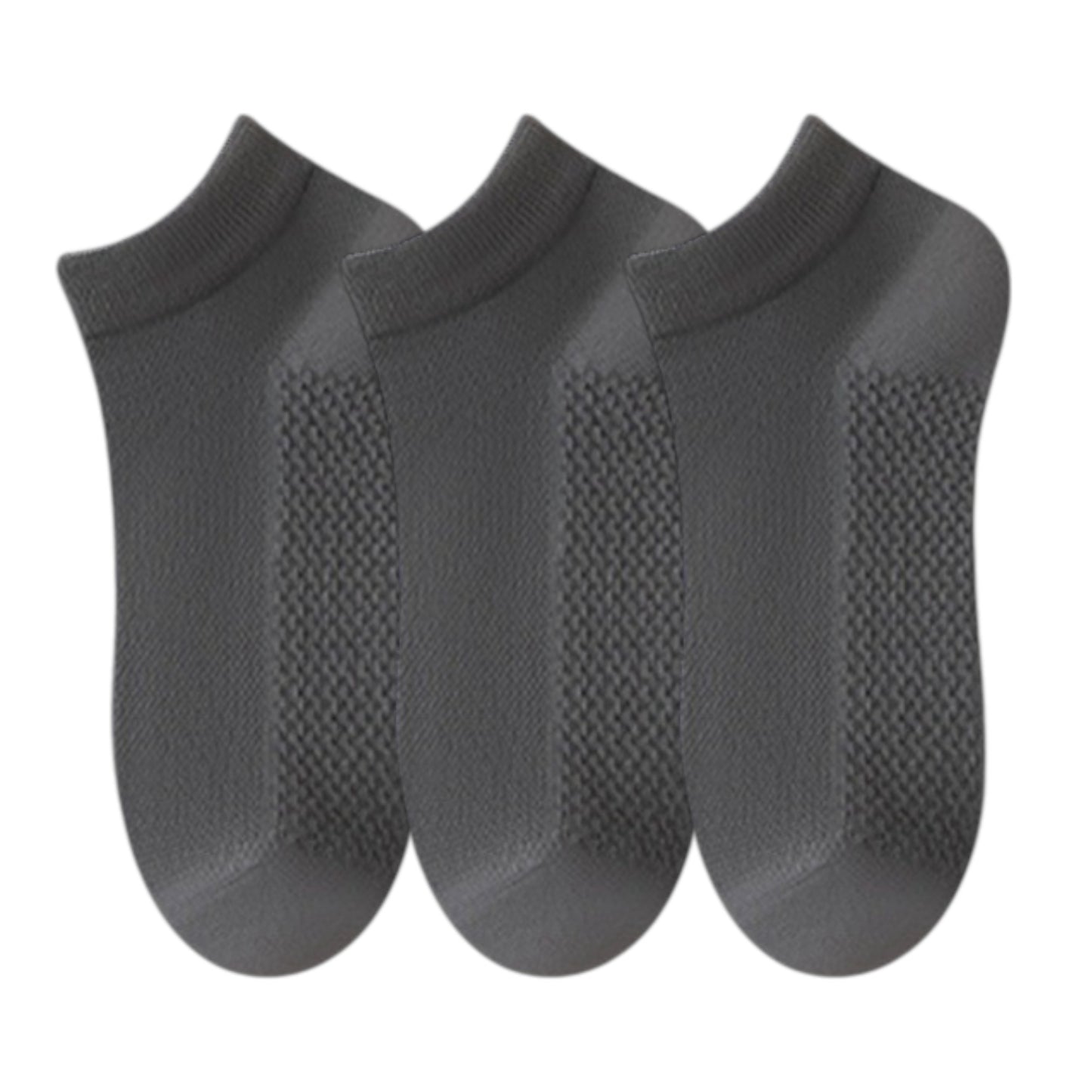 3-Pack Men¡¯s Low Cut Cotton Ankle Socks with Breathable Mesh Knit and Odor-Resistant Antibacterial Design