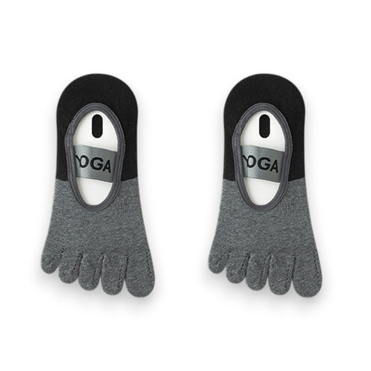 3 Pairs Women's Cotton Sports Five Toe Anti Slip Fitness Yoga Socks with Elastic Strap