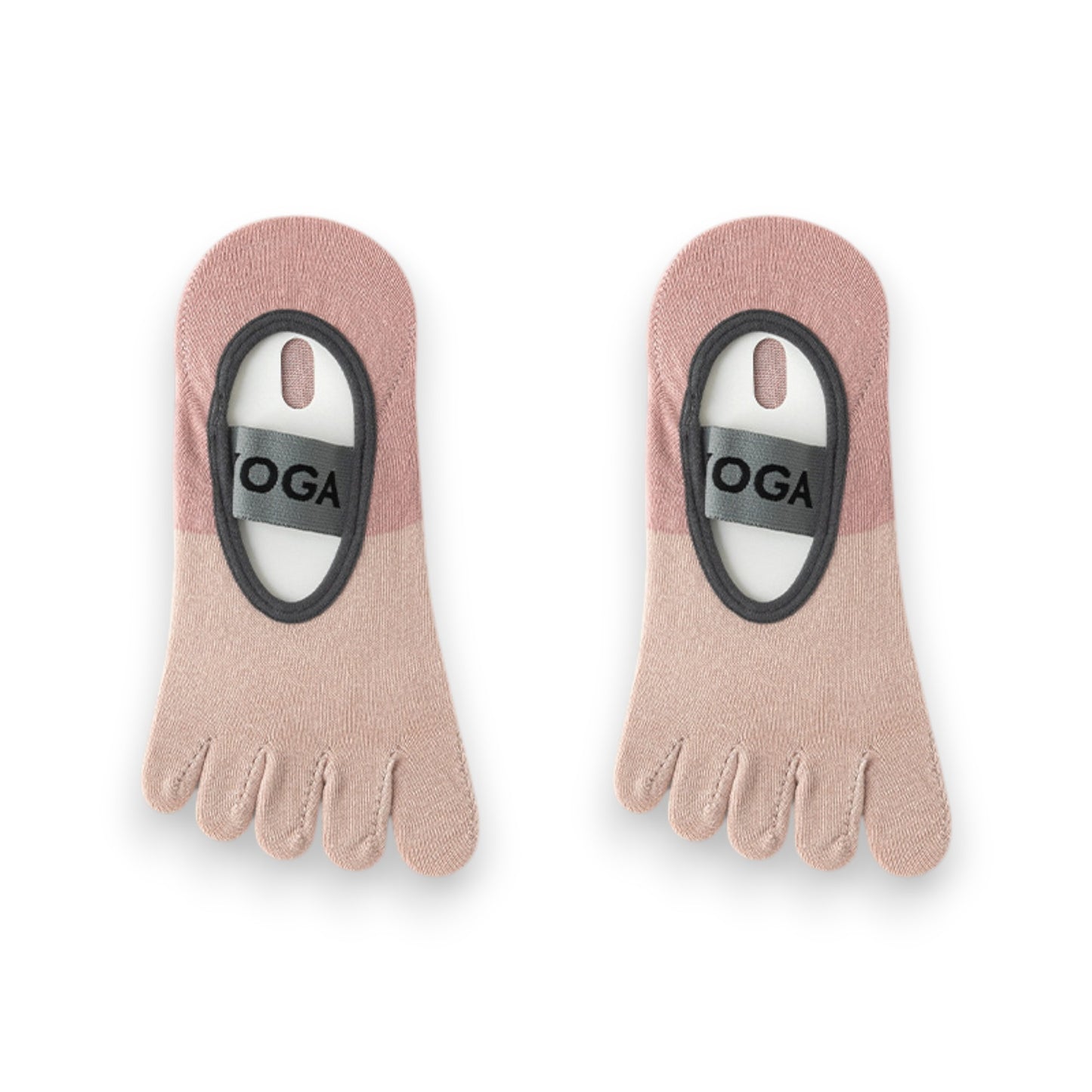 3 Pairs Women's Cotton Sports Five Toe Anti Slip Fitness Yoga Socks with Elastic Strap