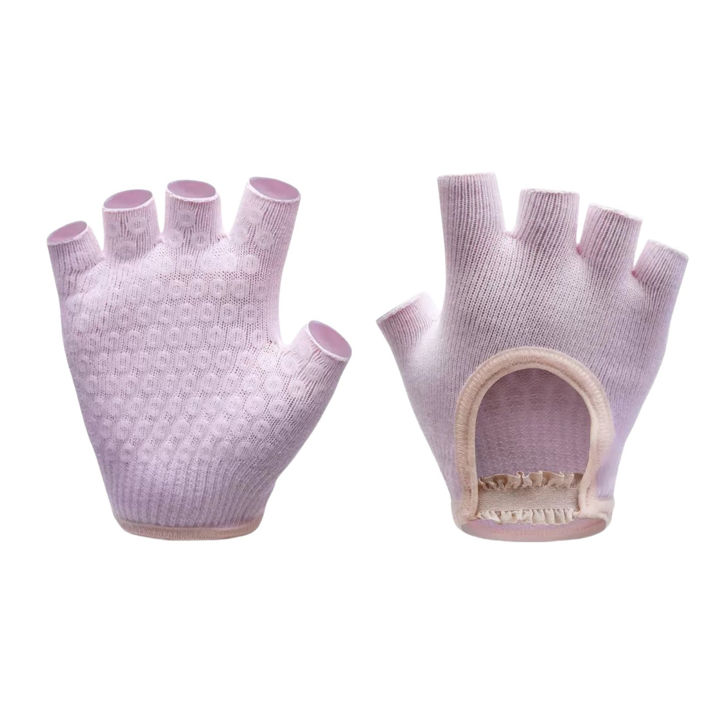Yoga and Pilates Grip Sock and Fingerless Glove Set with Anti-Slip Design and Elastic Straps for Secure Fit