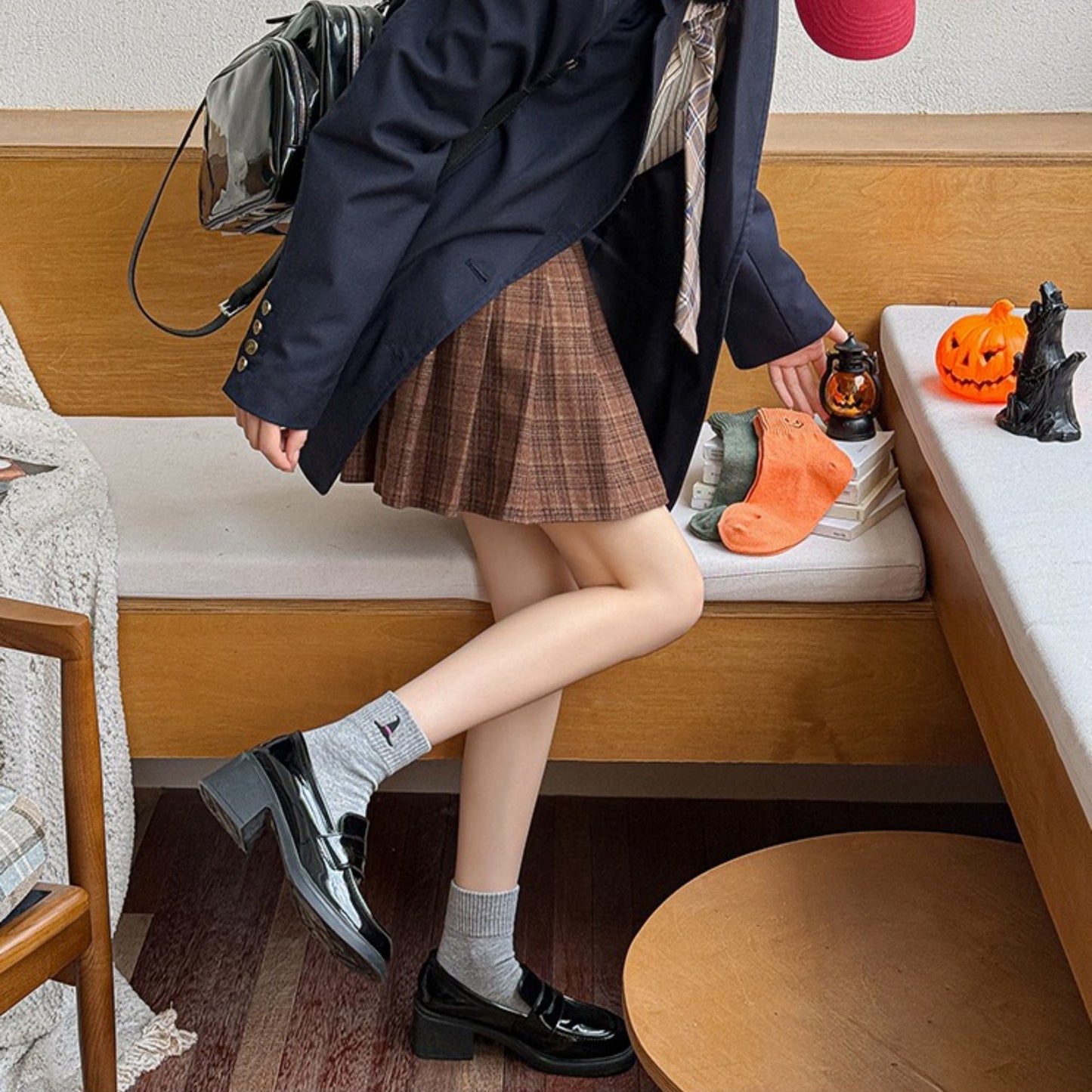 3-Pack Crew Socks with Ribbed Cuffs in Festive Halloween Design