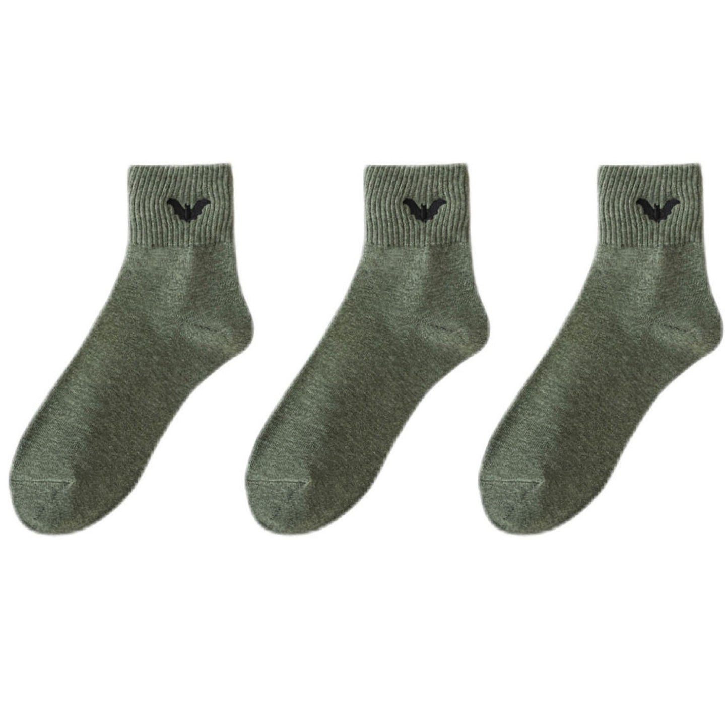 3-Pack Crew Socks with Ribbed Cuffs in Festive Halloween Design