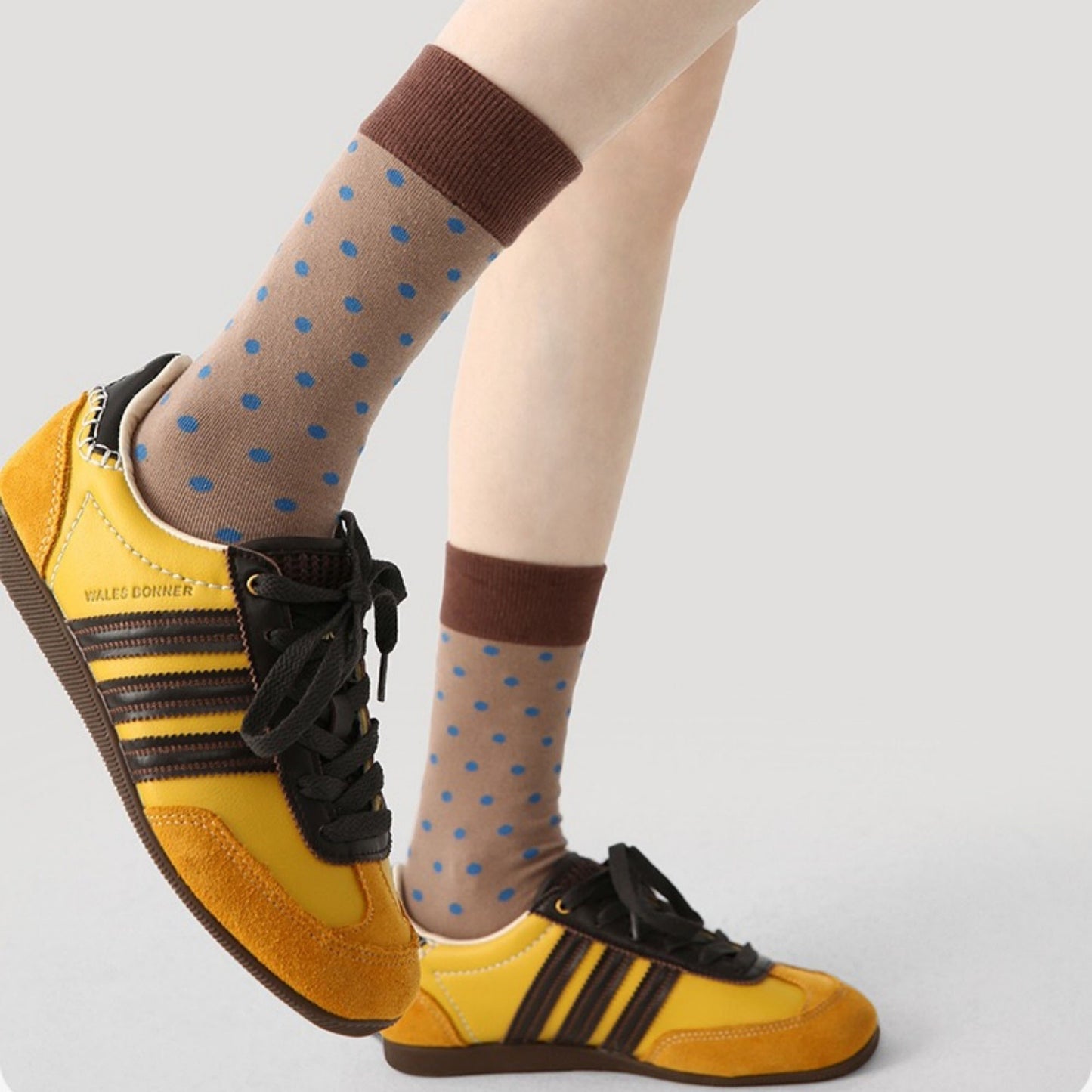 3 Pack Crew Socks Set Ribbed Knit Athletic Stripe and Classic Pattern Casual Everyday Wear