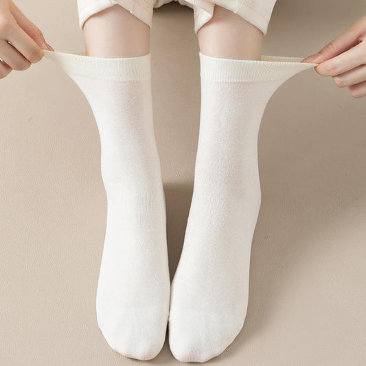 3 - Pack Classic Crew Socks with Soft Stretch Knit Fabric and Comfortable Ribbed Cuff